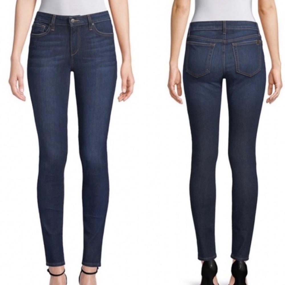 Joe's Jeans Mid-Rise Skinny Slim Jeans in Giselle Dark Wash Stretchy Size 25